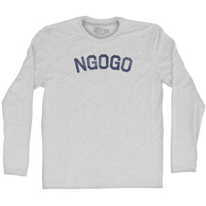 Ngogo Adult Cotton Long Sleeve T-shirt - Grey Heather