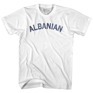 Albanian Womens Cotton Junior Cut T-Shirt - White