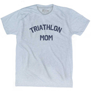 Triathlon Mom Adult Tri-Blend T-shirt - Athletic White