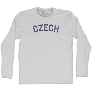 Czech Adult Cotton Long Sleeve T-shirt - Grey Heather