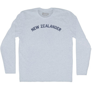 New Zealander Adult Tri-Blend Long Sleeve T-shirt - Athletic White