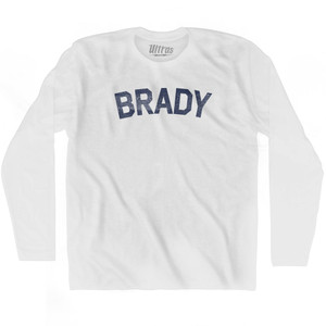BRADY Adult Cotton Long Sleeve T-shirt - White