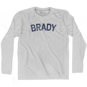 BRADY Adult Cotton Long Sleeve T-shirt - Grey Heather
