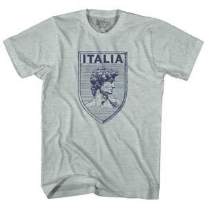 Italy Italia David Art Adult Tri-Blend T-shirt - Athletic Cool Grey Italy Italia David Art Adult Tri-Blend T-shirt - Athletic Cool Grey