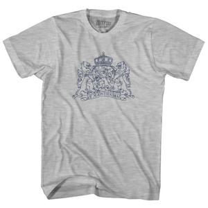 Nederland Coat Of Arms Adult Cotton T-shirt - Grey Heather