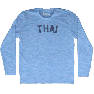 Thai Adult Tri-Blend Long Sleeve T-shirt - Athletic Blue