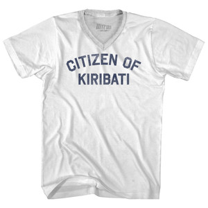 Citizen Of Kiribati Adult Tri-Blend V-neck T-shirt - White