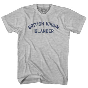 British Virgin Islander Womens Cotton Junior Cut T-Shirt - Grey Heather