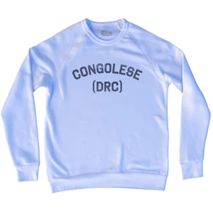 Congolese (DRC) Adult Tri-Blend Sweatshirt - White