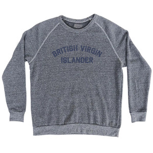 British Virgin Islander Adult Tri-Blend Sweatshirt - Athletic Grey