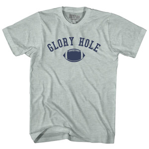 Glory Hole Football Adult Tri-Blend T-shirt Athletic Cool Grey