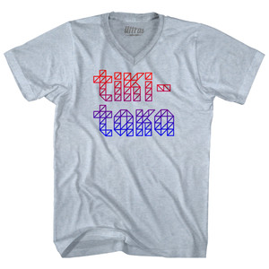 Tiki Taka Adult Tri-Blend V-neck T-shirt Athletic White
