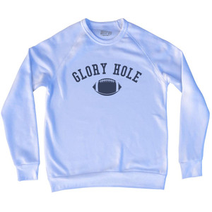 Glory Hole Football Adult Tri-Blend Sweatshirt White
