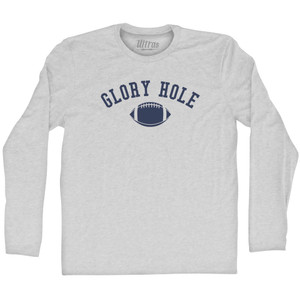 Glory Hole Football Adult Cotton Long Sleeve T-shirt Grey Heather Glory Hole Football Adult Cotton Long Sleeve T-shirt Grey Heather