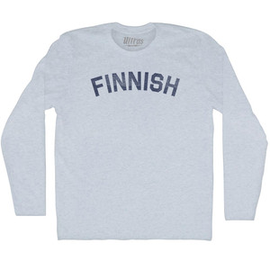 Finnish Adult Tri-Blend Long Sleeve T-shirt - Athletic White