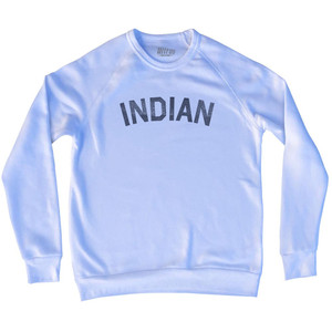 Indian Adult Tri-Blend Sweatshirt - White