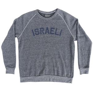 Israeli Adult Tri-Blend Sweatshirt - Athletic Grey