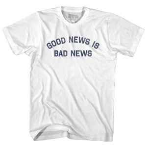 Good News Is Bad News Womens Cotton Junior Cut T-Shirt - White