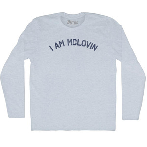 I AM MCLOVIN Adult Tri-Blend Long Sleeve T-shirt - Athletic White I AM MCLOVIN Adult Tri-Blend Long Sleeve T-shirt - Athletic White