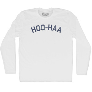 Hoo-Haa Adult Cotton Long Sleeve T-shirt - White
