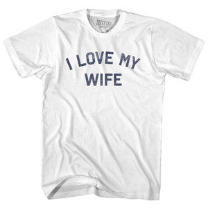 I Love My Wife Womens Cotton Junior Cut T-Shirt - White