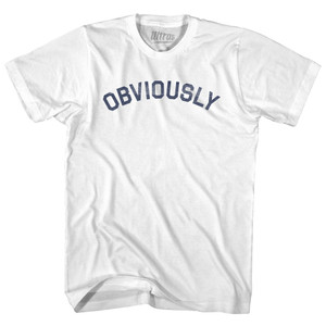 Obviously Womens Cotton Junior Cut T-Shirt - White
