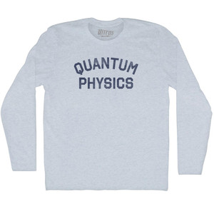 Quantum Physics Adult Tri-Blend Long Sleeve T-shirt - Athletic White