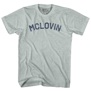 Mclovin Adult Tri-Blend T-shirt - Athletic Cool Grey Mclovin Adult Tri-Blend T-shirt - Athletic Cool Grey