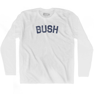 BUSH Adult Cotton Long Sleeve T-shirt - White
