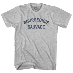 Bourgeoisie Sauvage Womens Cotton Junior Cut T-Shirt - Grey Heather