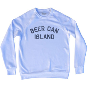 Beer Can Island Adult Tri-Blend Sweatshirt - White