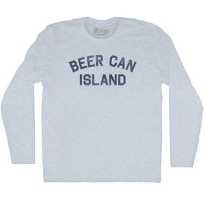 Beer Can Island Adult Tri-Blend Long Sleeve T-shirt - Athletic White Beer Can Island Adult Tri-Blend Long Sleeve T-shirt - Athletic White