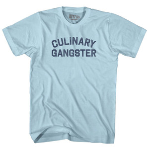 Culinary Gangster Adult Cotton T-shirt - Light Blue