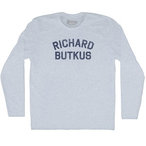 Richard Butkus Adult Tri-Blend Long Sleeve T-shirt - Athletic White