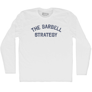 The Barbell Strategy Adult Cotton Long Sleeve T-shirt - White