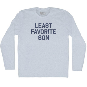 Least Favorite Son Adult Tri-Blend Long Sleeve T-shirt - Athletic White Least Favorite Son Adult Tri-Blend Long Sleeve T-shirt - Athletic White
