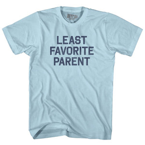 Least Favorite Parent Adult Cotton T-shirt - Light Blue
