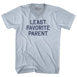 Least Favorite Parent Adult Tri-Blend V-neck T-shirt - Athletic White Least Favorite Parent Adult Tri-Blend V-neck T-shirt - Athletic White