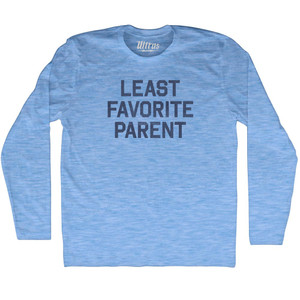Least Favorite Parent Adult Tri-Blend Long Sleeve T-shirt - Athletic Blue