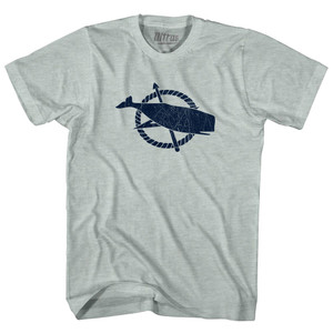 Nantucket Flag Adult Tri-Blend T-shirt - Athletic Cool Grey