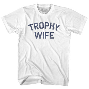 Trophy Wife Text Tee Youth Cotton T-shirt - White Trophy Wife Text Tee Youth Cotton T-shirt - White