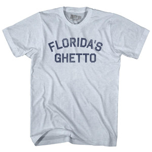 Florida's Ghetto Adult Tri-Blend T-shirt - Athletic White