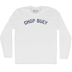 Chop Suey Adult Cotton Long Sleeve T-shirt - White