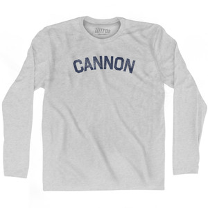 CANNON Adult Cotton Long Sleeve T-shirt - Grey Heather