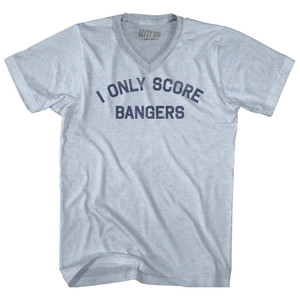 I Only Score Bangers Adult Tri-Blend V-neck T-shirt - Athletic White I Only Score Bangers Adult Tri-Blend V-neck T-shirt - Athletic White