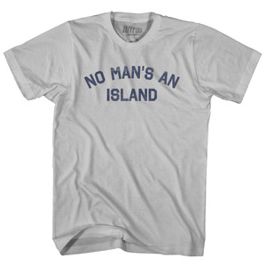No Man's An Island Adult Cotton T-shirt - Cool Grey
