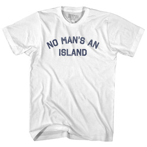 No Man's An Island Adult Cotton T-shirt - White