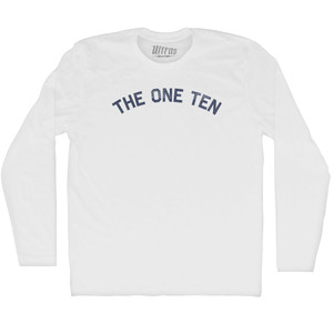 The One Ten Adult Cotton Long Sleeve T-shirt - White