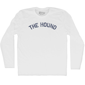 The Hound Adult Cotton Long Sleeve T-shirt - White The Hound Adult Cotton Long Sleeve T-shirt - White