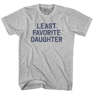 Least Favorite Daughter Womens Cotton Junior Cut T-Shirt - Grey Heather Least Favorite Daughter Womens Cotton Junior Cut T-Shirt - Grey Heather